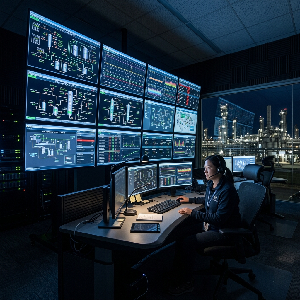 Centralized SCADA control room and dashboards